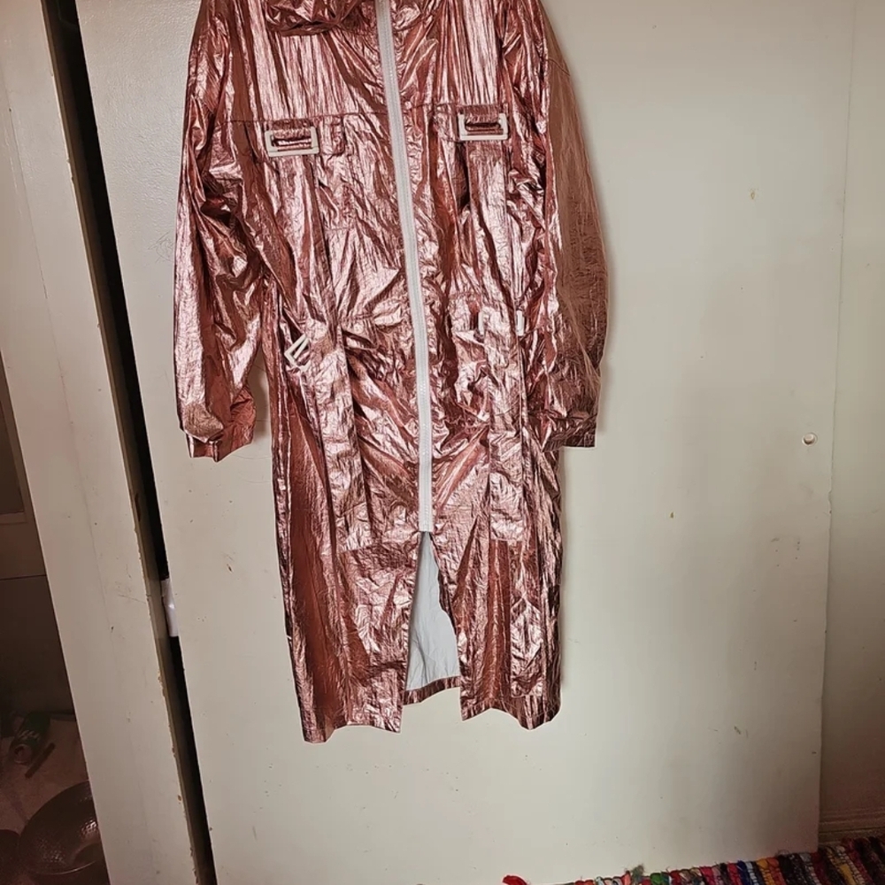 Hot & Delicious Shimmering Pink Trench Coat